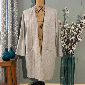 DONNI. (Boutique) Open Front Light Ribbed Cardigan Size OS